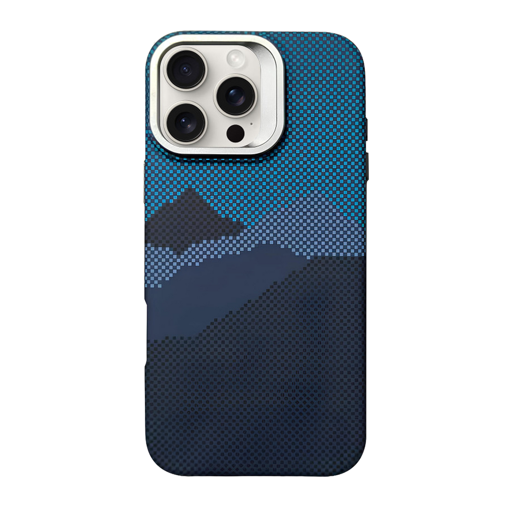 Чохол для iPhone 17 Pro Max Carbon Fiber Blue
