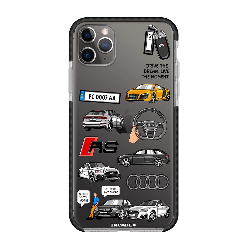 Чохол для iPhone 11 Pro AUDI Transparent black space gray — INCADE