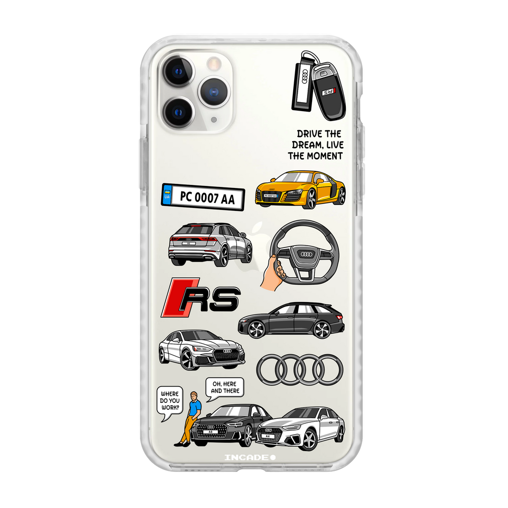 Чохол для iPhone 11 Pro AUDI Transparent white silver — INCADE