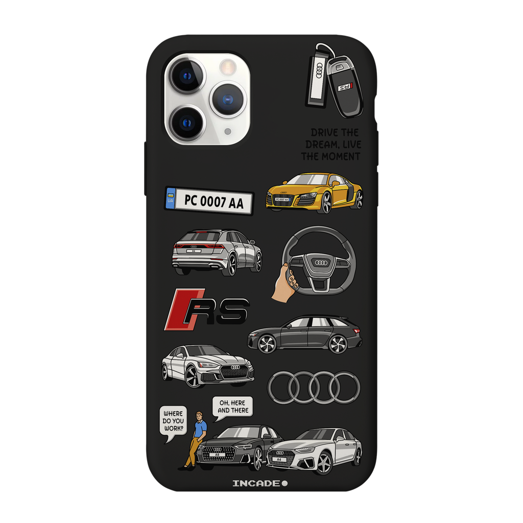 Чохол для iPhone 11 Pro AUDI Black silver — INCADE