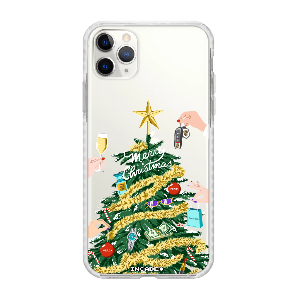 Чохол для iPhone 11 Pro CHRISTMAS silver — INCADE Transparent white