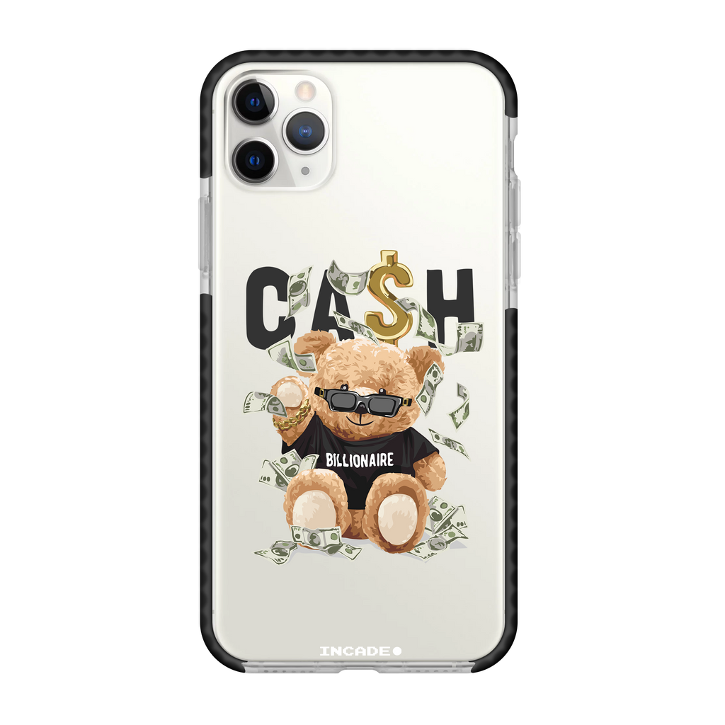 Чохол для iPhone 11 Pro CASH Transparent black silver — INCADE