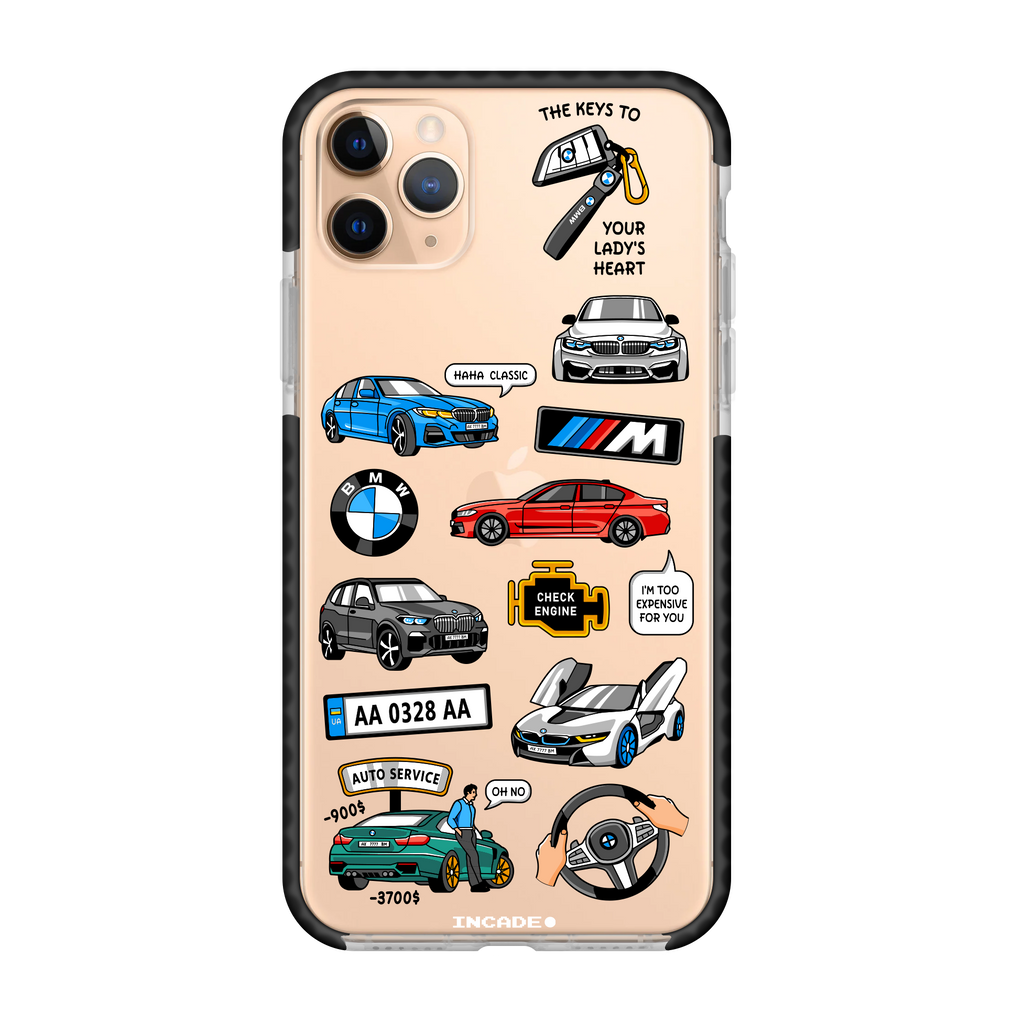 Чохол для iPhone 11 Pro BMW Transparent black gold — INCADE