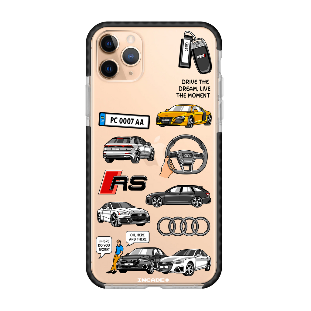 Чохол для iPhone 11 Pro AUDI Transparent black gold — INCADE