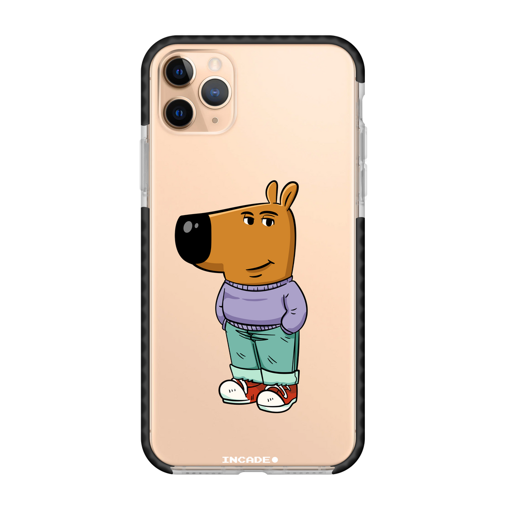 Чохол для iPhone 11 Pro chill guy Transparent black gold — INCADE