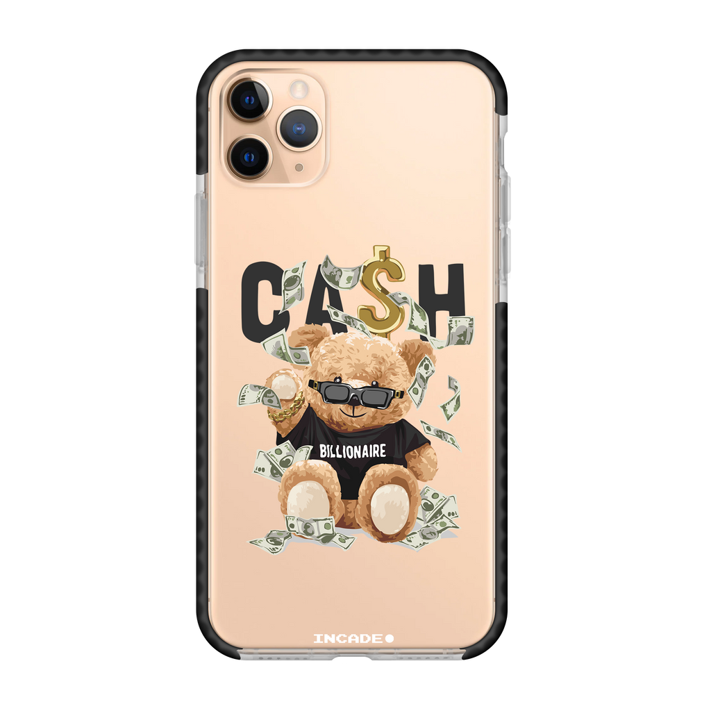 Чохол для iPhone 11 Pro CASH Transparent black gold — INCADE