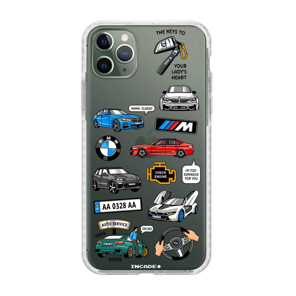 Чохол для iPhone 11 Pro BMW Transparent white midnight green — INCADE