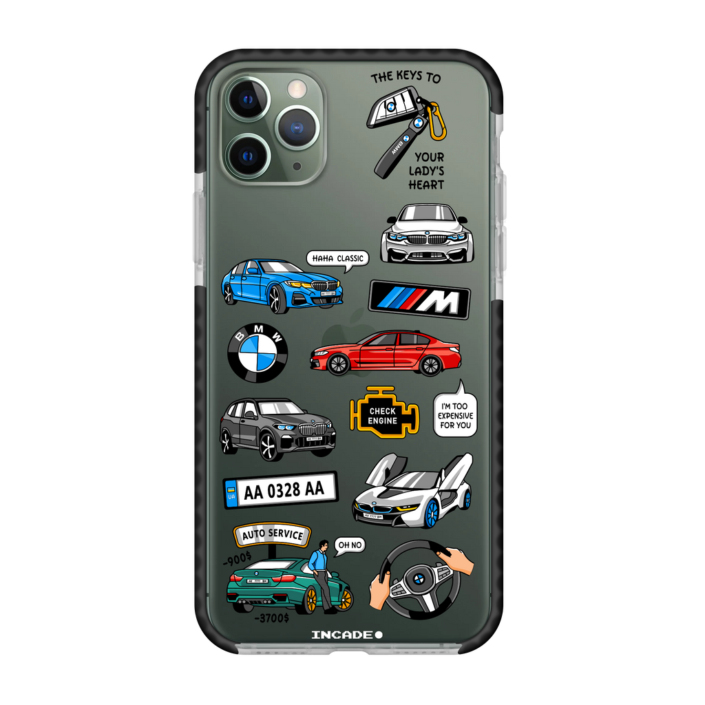 Чохол для iPhone 11 Pro BMW Transparent black midnight green — INCADE