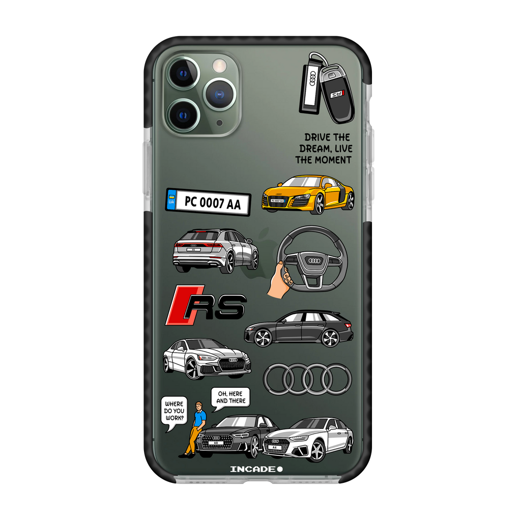 Чохол для iPhone 11 Pro AUDI Transparent black midnight green — INCADE