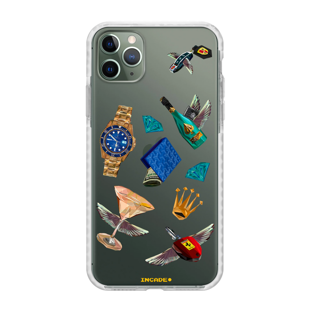 Чохол для iPhone 11 Pro Ferrari porsche rolex Transparent white midnight green — INCADE