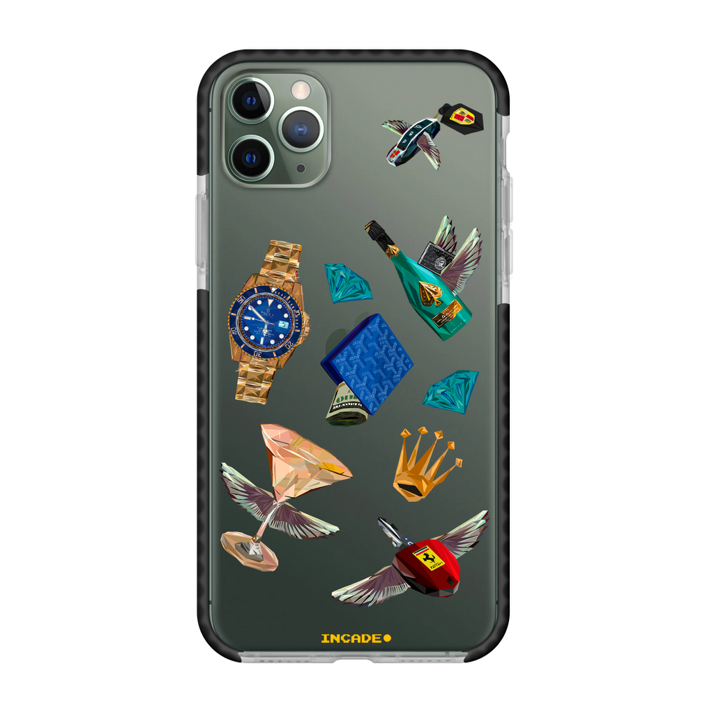 Чохол для iPhone 11 Pro Ferrari porsche rolex Transparent black midnight green — INCADE