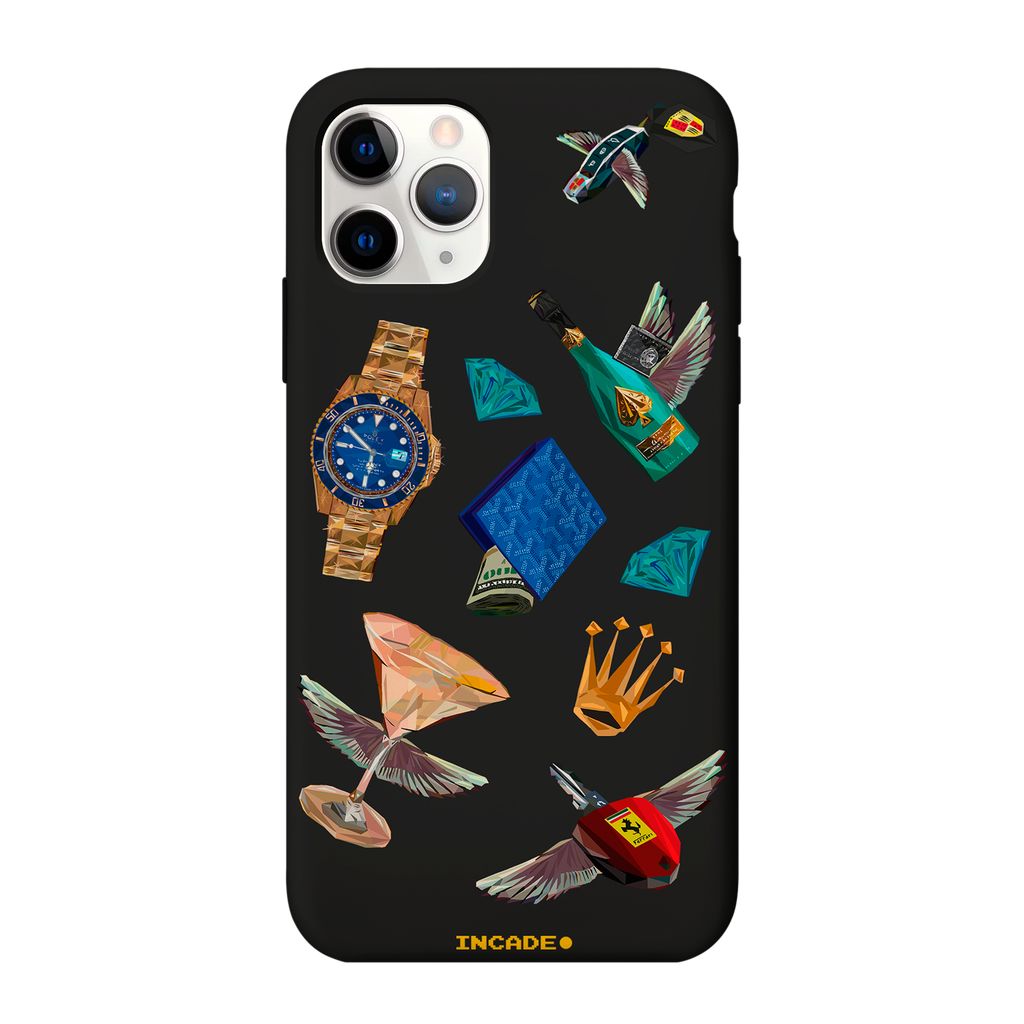 Чохол для iPhone 11 Pro Ferrari porsche rolex Black silver — INCADE
