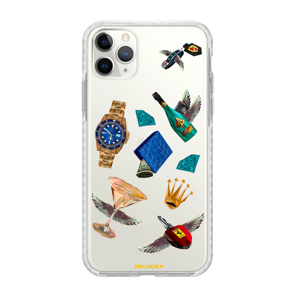 Чохол для iPhone 11 Pro Ferrari porsche rolex Transparent white silver — INCADE