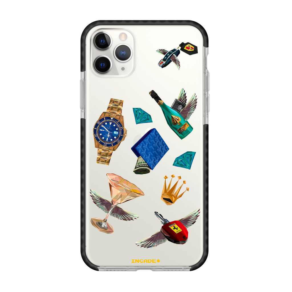 Чохол для iPhone 11 Pro Ferrari porsche rolex Transparent black space gray — INCADE