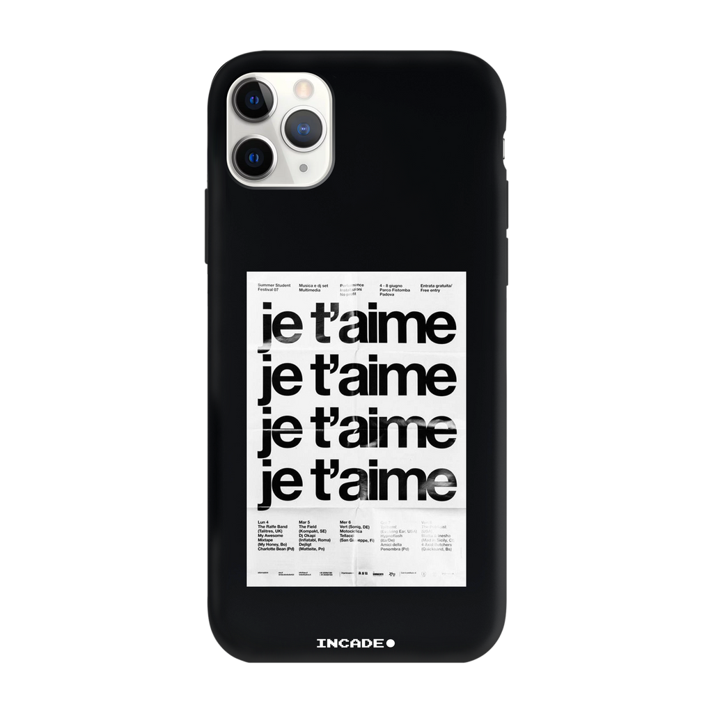 Чохол для iPhone 11 Pro з принтом JE TAIME — деталь принту