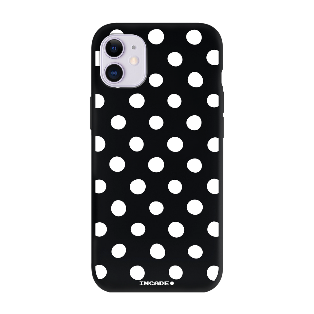 Чохол для iPhone 11 POLKADOT WHITE purple — INCADE Black