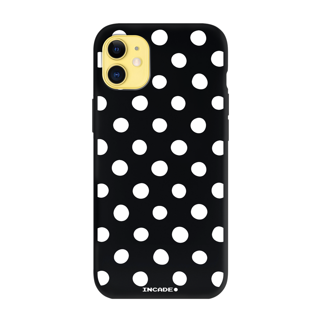 Чохол для iPhone 11 POLKADOT WHITE yellow — INCADE Black