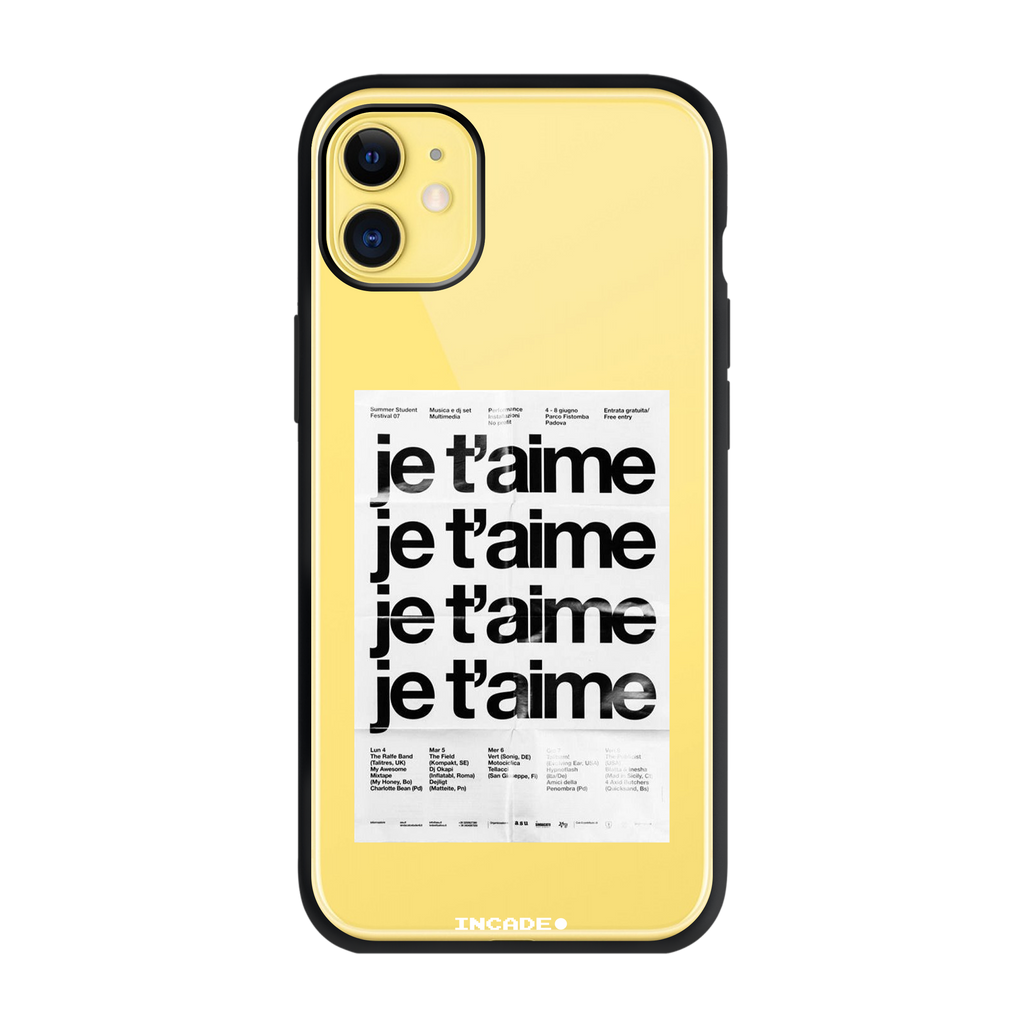 Чохол для iPhone 11 з принтом JE TAIME — вид збоку