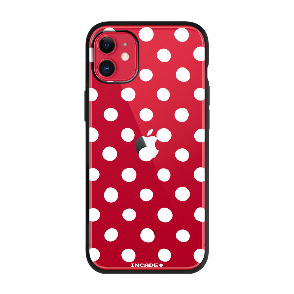 Чохол для iPhone 11 POLKADOT WHITE red — INCADE Elite