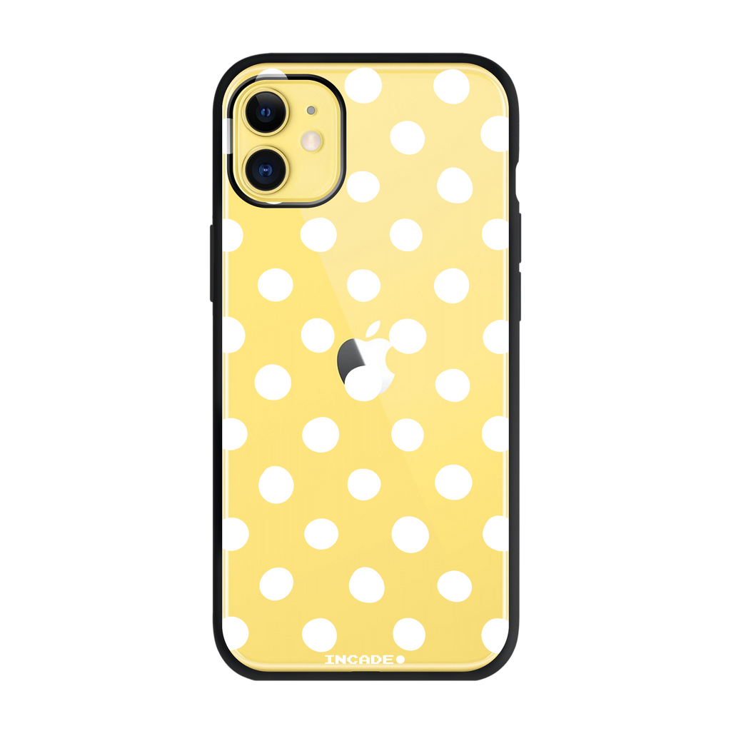 Чохол для iPhone 11 POLKADOT WHITE yellow — INCADE Elite