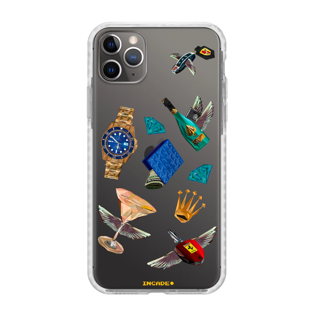 Чохол для iPhone 11 Pro Ferrari porsche rolex Transparent white space gray — INCADE