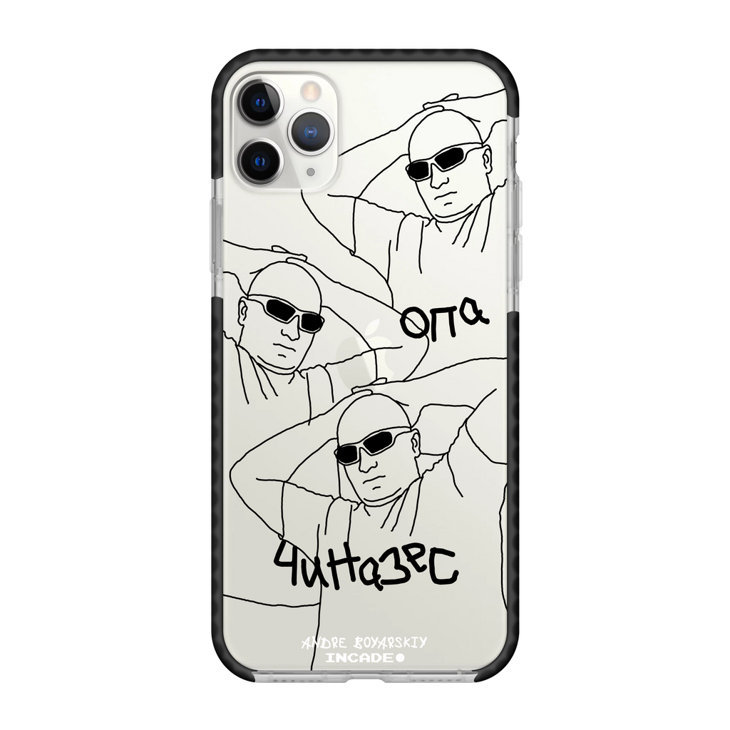 Чохол для iPhone 11 Pro ANDRE silver — INCADE Transparent black