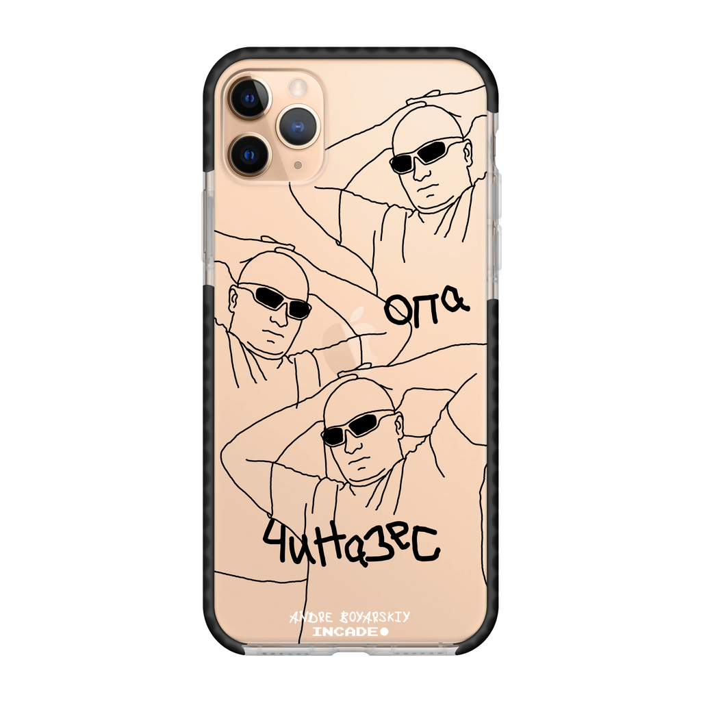 Чохол для iPhone 11 Pro ANDRE gold — INCADE Transparent black