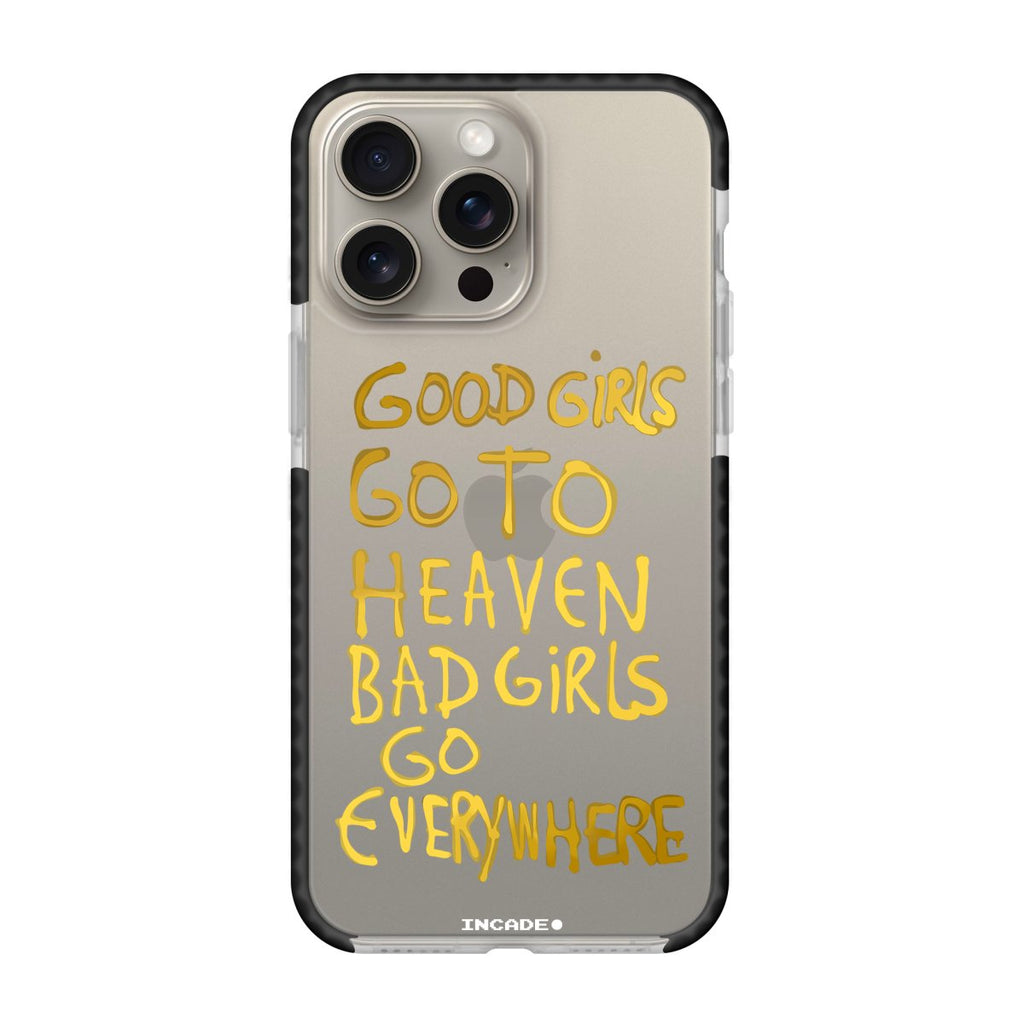 Чохол для iPhone 15 Pro bad girl gold з преміальних матеріалів, захист камери та екрану.