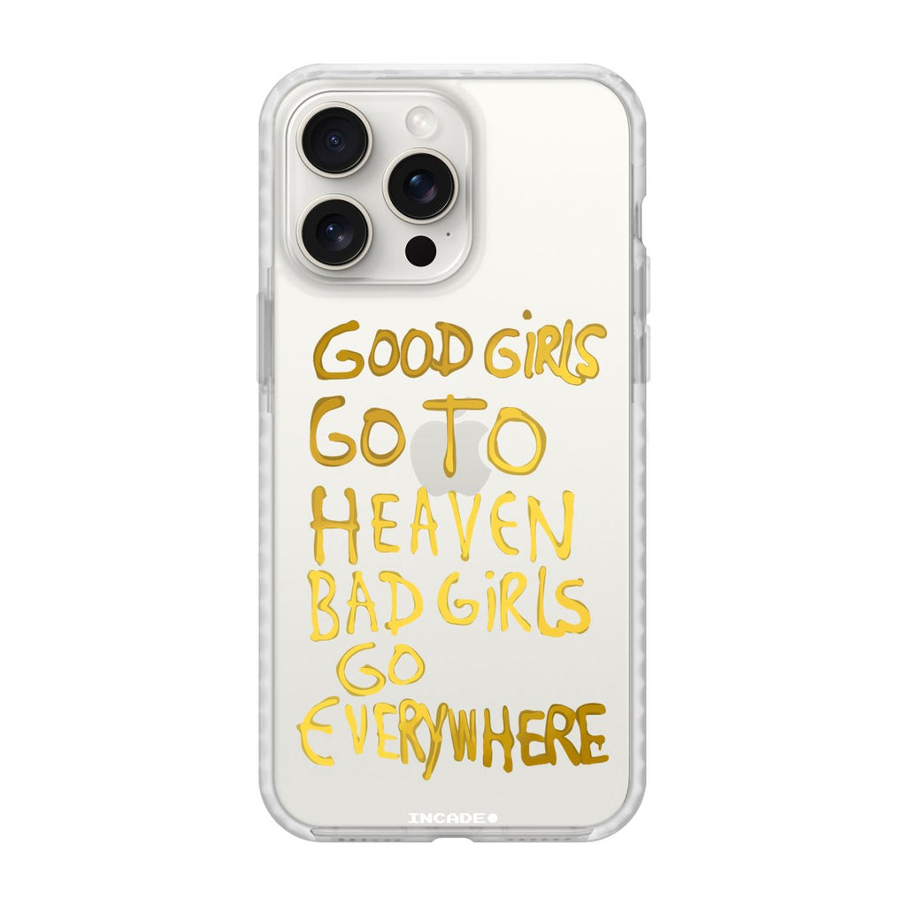 Чохол для iPhone 15 Pro bad girl gold з преміальних матеріалів, захист камери й екрану.