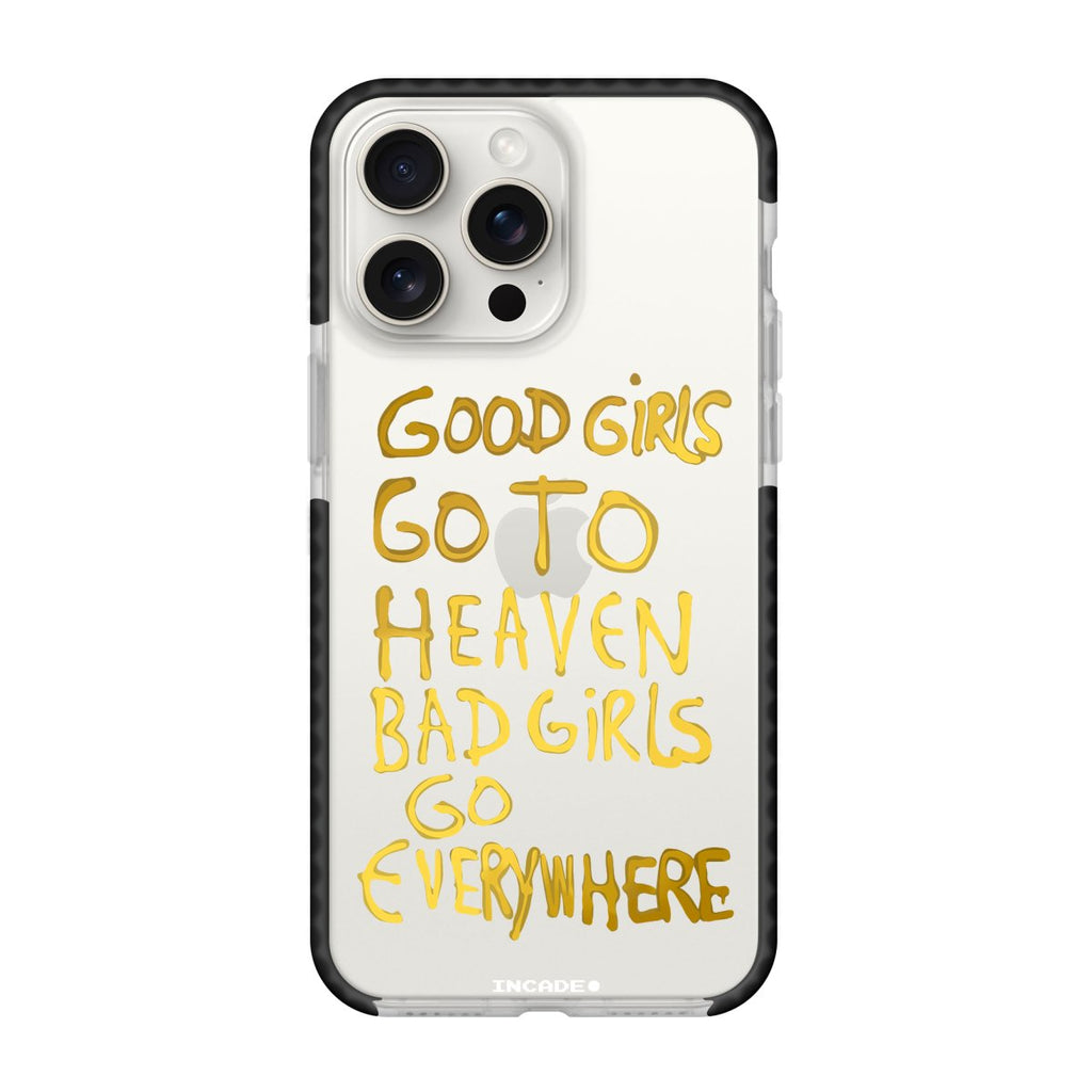 Чохол для iPhone 15 Pro bad girl gold з преміальних матеріалів, захист камери та екрану.