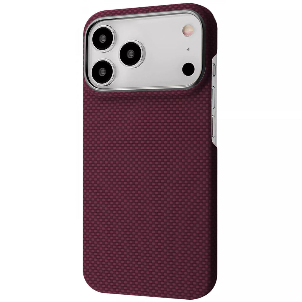 iPhone 17 Pro Чохол Proove Carbon Slim with Magnetic Ring — cherry red