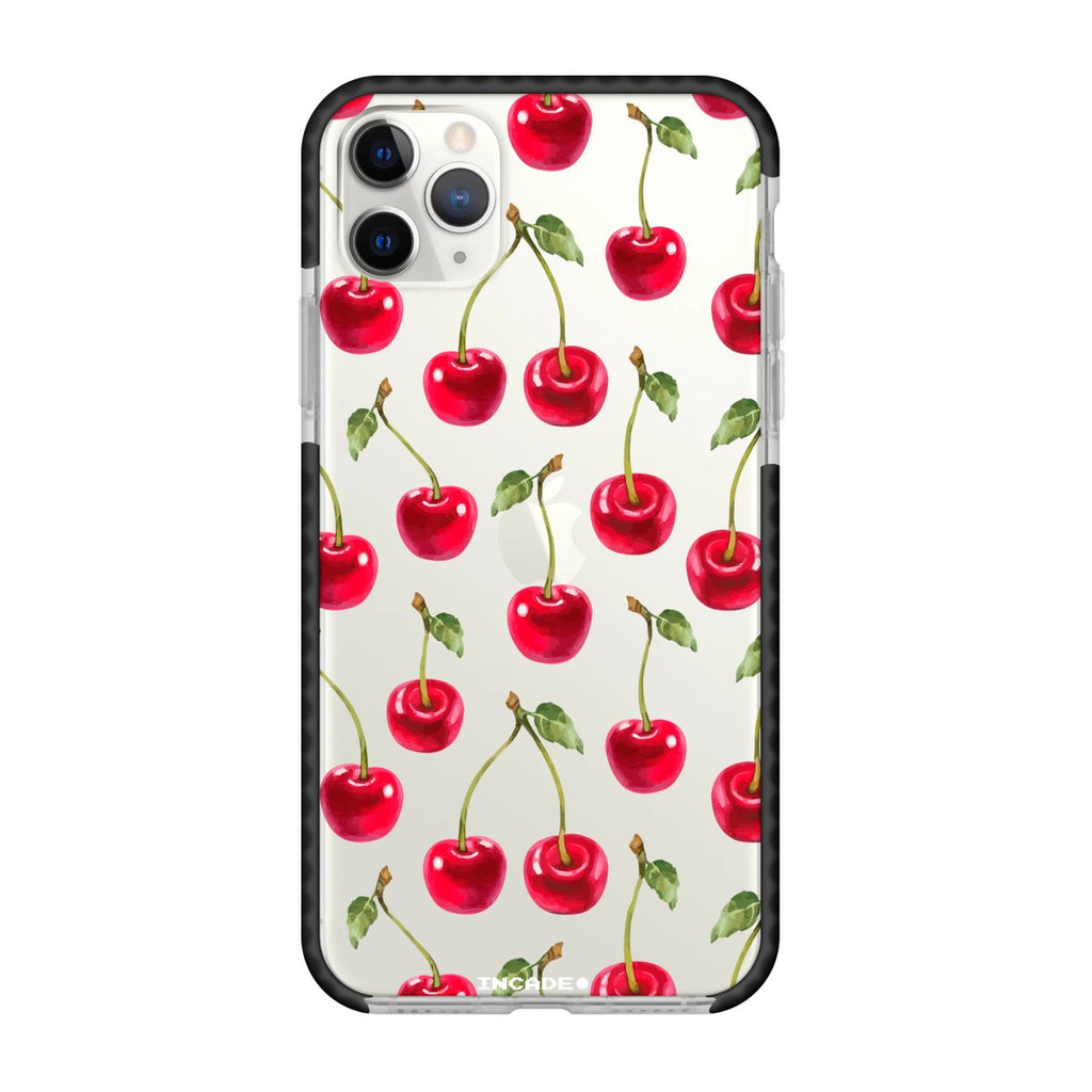 Чохол для iPhone 11 Pro CHERRIES Transparent black silver — INCADE