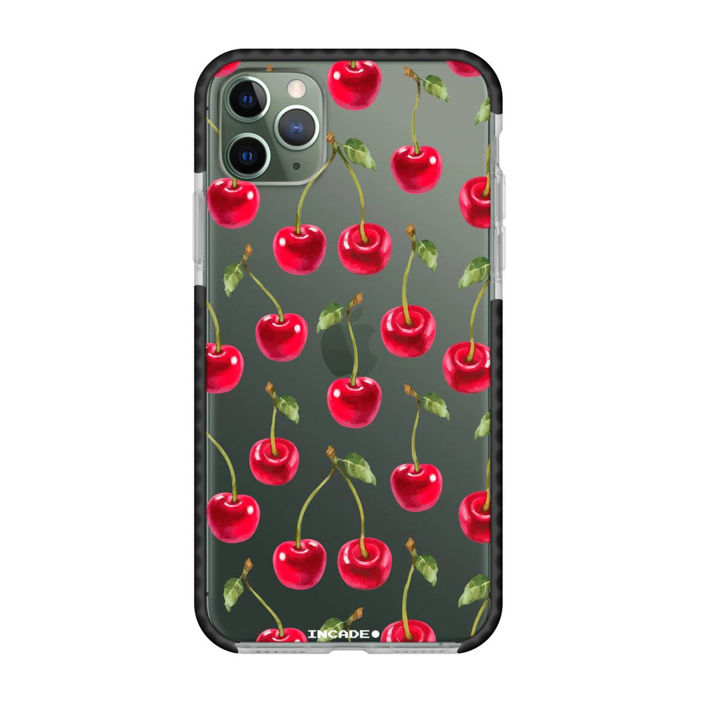 Чохол для iPhone 11 Pro CHERRIES Transparent black midnight green — INCADE