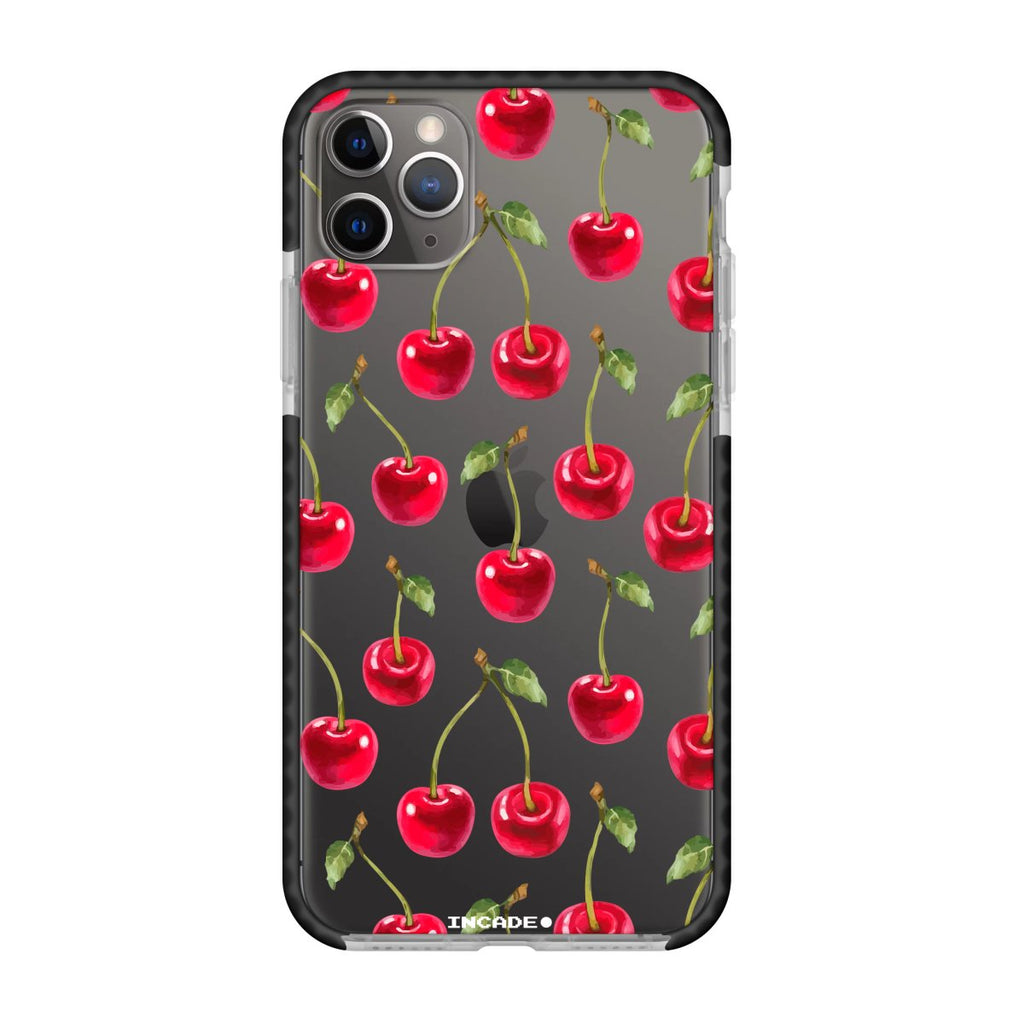Чохол для iPhone 11 Pro CHERRIES Transparent black space gray — INCADE