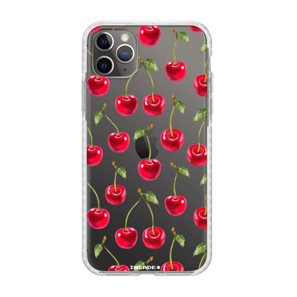 Чохол для iPhone 11 Pro CHERRIES Transparent white space gray — INCADE