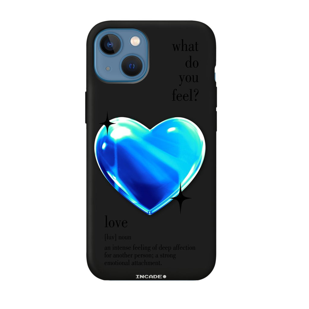 Чохол для iPhone 13 mini 1 heart blue - INCADE