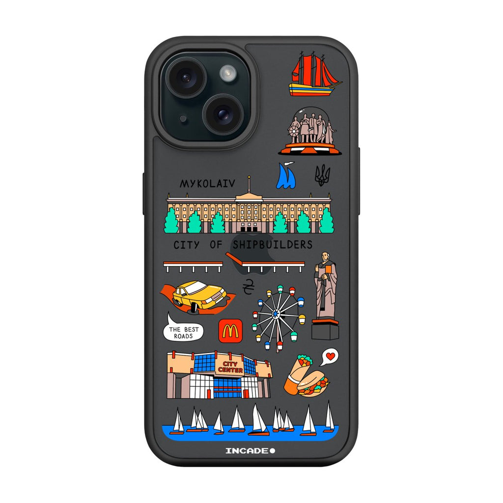 Чохол для iPhone 15 Plus з принтом MYKOLAIV