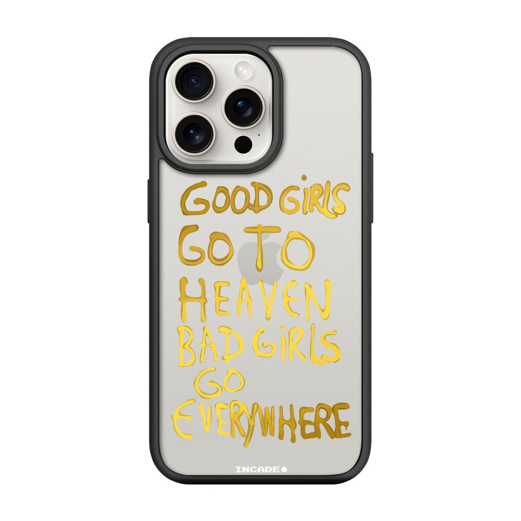 Чохол для iPhone 15 Pro bad girl gold з преміальних матеріалів, захист камери та екрану.