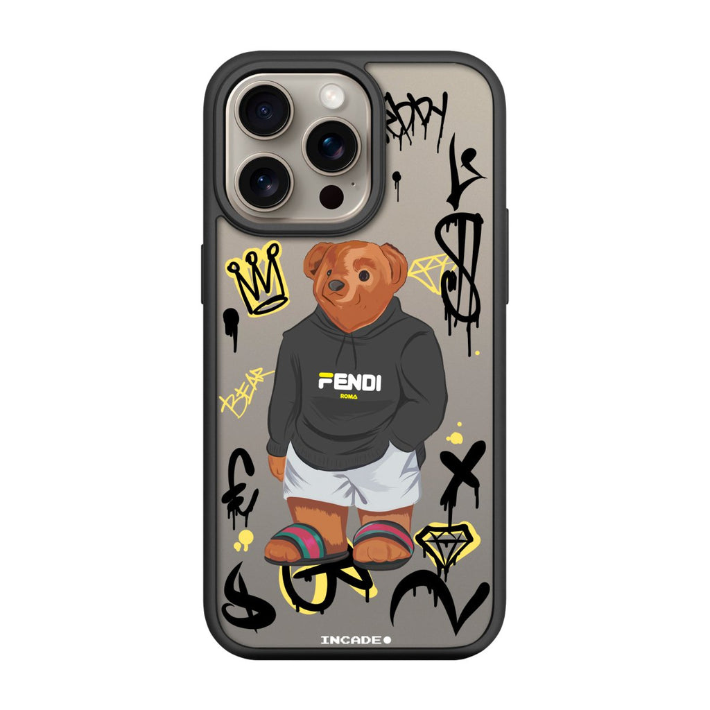Чохол для iPhone 15 Pro king teddy з преміальних матеріалів, захист камери та екрану.