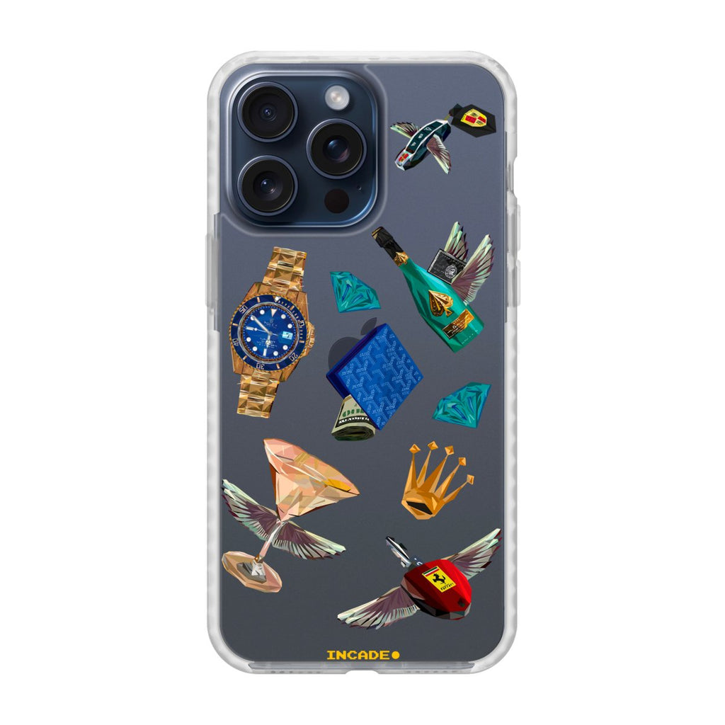 Чохол для iPhone 15 Pro Ferrari porsche rolex з преміальних матеріалів, захист камери та екрану від подряпин.