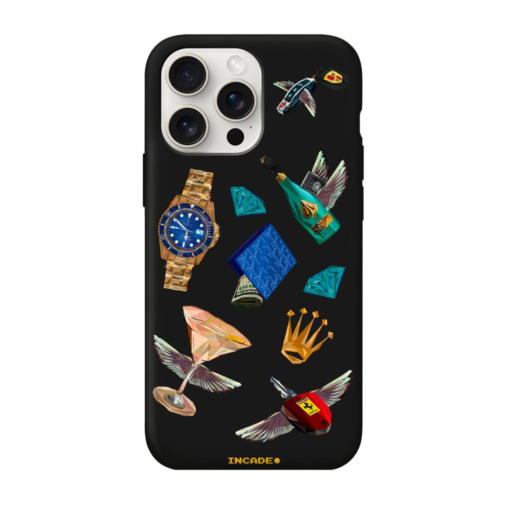 Чохол для iPhone 15 Pro з преміальним дизайном Ferrari, porsche rolex, надійний захист камери та екрану.