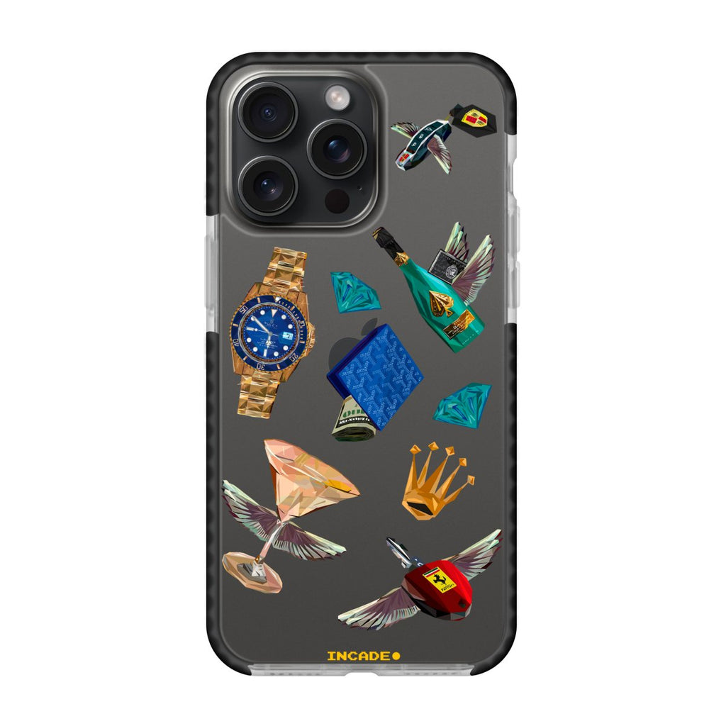 Чохол для iPhone 15 Pro Ferrari porsche rolex з преміальних матеріалів, захист камери та екрану.