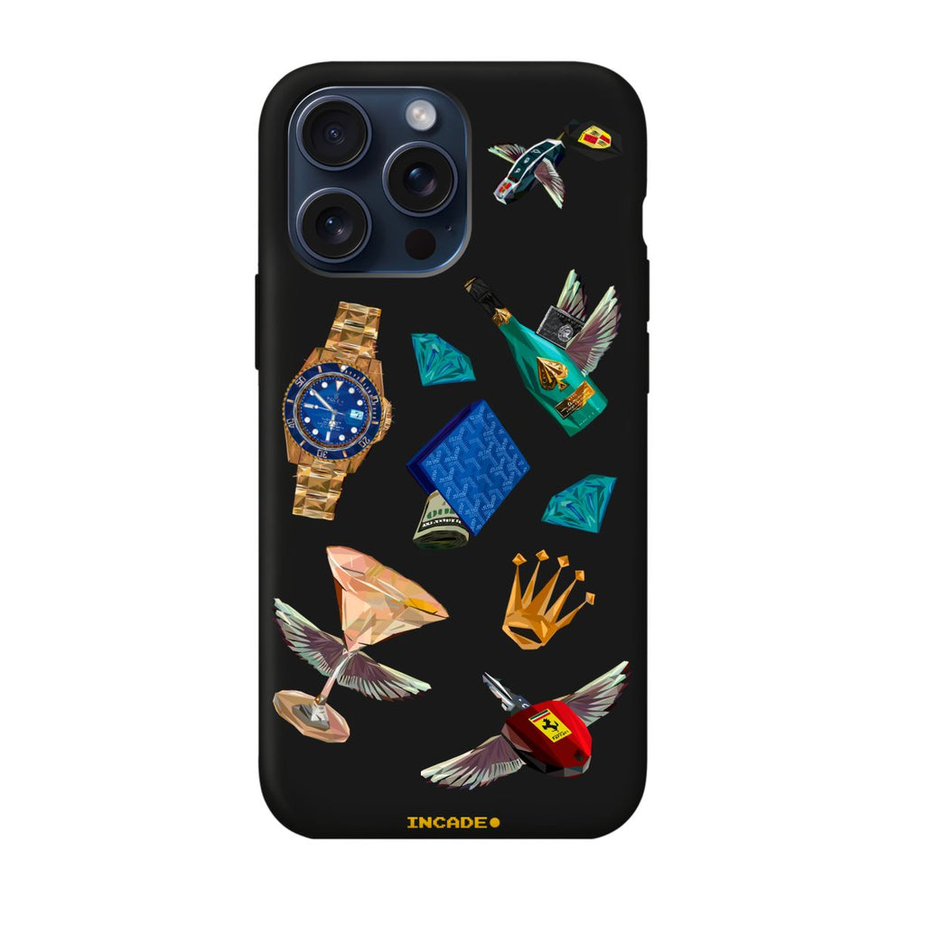 Чохол для iPhone 15 Pro Ferrari Porsche Rolex з преміальних матеріалів, захищає камеру та екран від подряпин.
