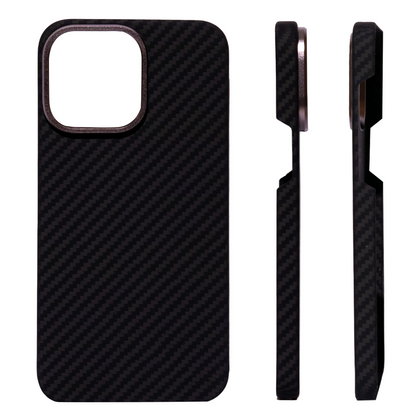 iPhone 15 Pro Max Чохол Premium Kevlar Case with Magnetic Ring | 14 Pro - 16 Pro Max | Black