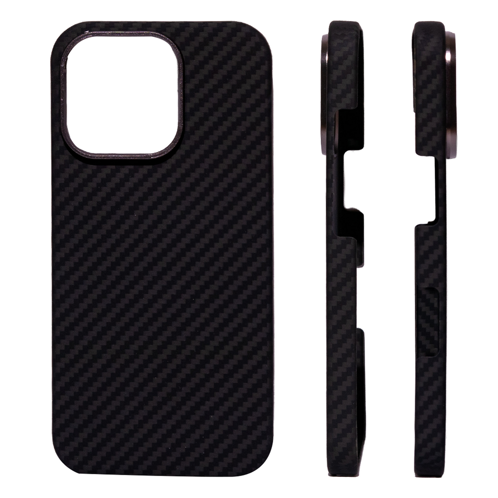 iPhone 16 Pro Чохол Premium Kevlar Case with Magnetic Ring | 14 Pro - 16 Pro Max | Black