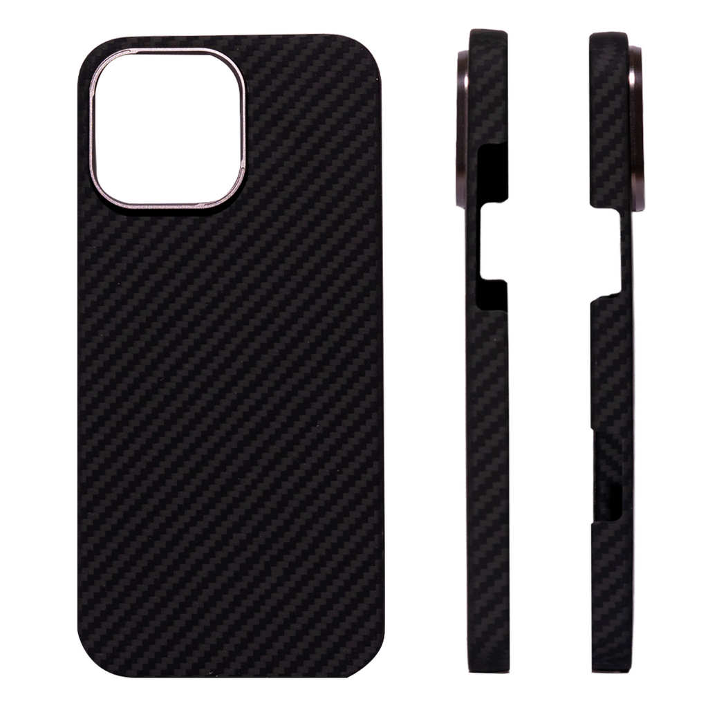 iPhone 16 Pro Max Чохол Premium Kevlar Case with Magnetic Ring | 14 Pro - 16 Pro Max | Black
