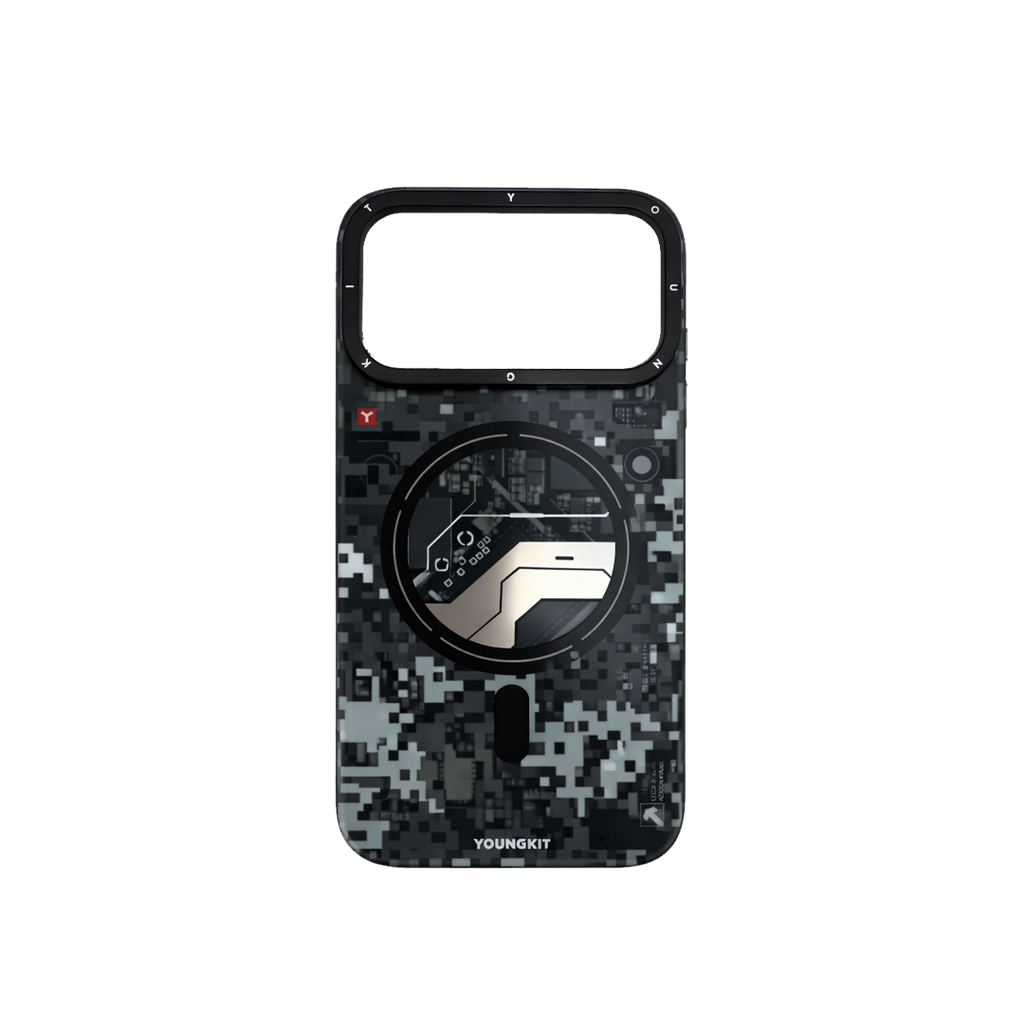 iPhone 17 Pro Чохол YoungKit Camouflage with Magnetic Ring | Shadow Camo
