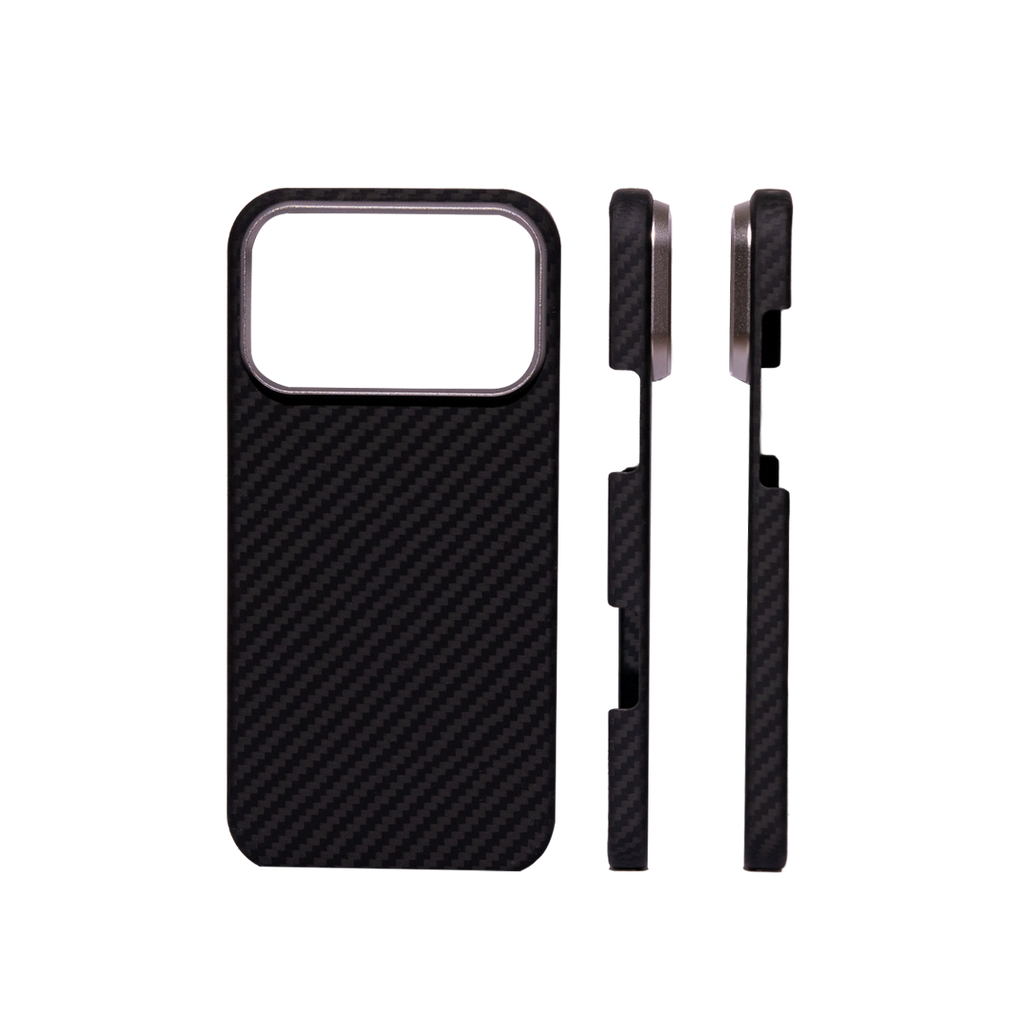 iPhone 17 Pro Max Чохол Premium Kevlar Case with Magnetic Ring | 17 - 17 Pro Max | Black