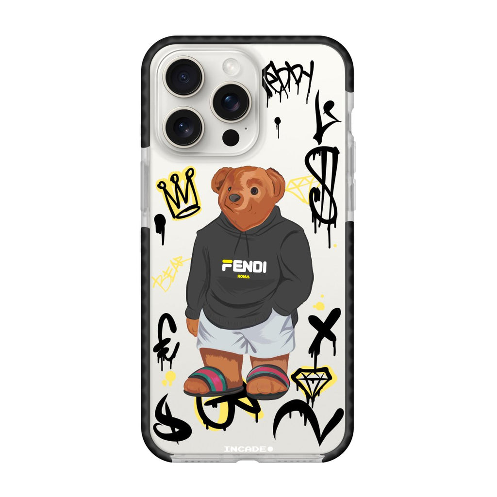 Чохол для iPhone 15 Pro king teddy із захисними бортиками і оригінальним дизайном.