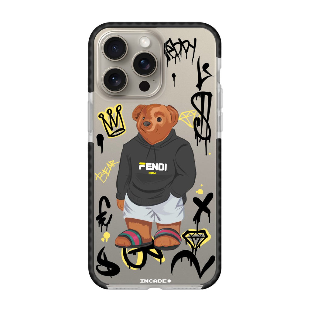 Чохол для iPhone 15 Pro king teddy з преміальних матеріалів, захист камери та екрана.